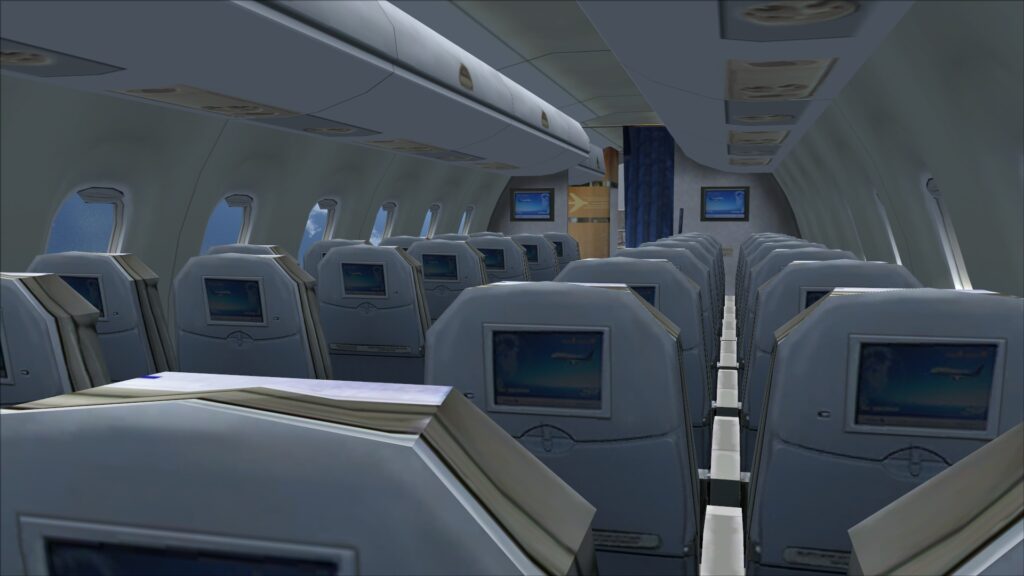 fsx aircraft with passenger cabin
