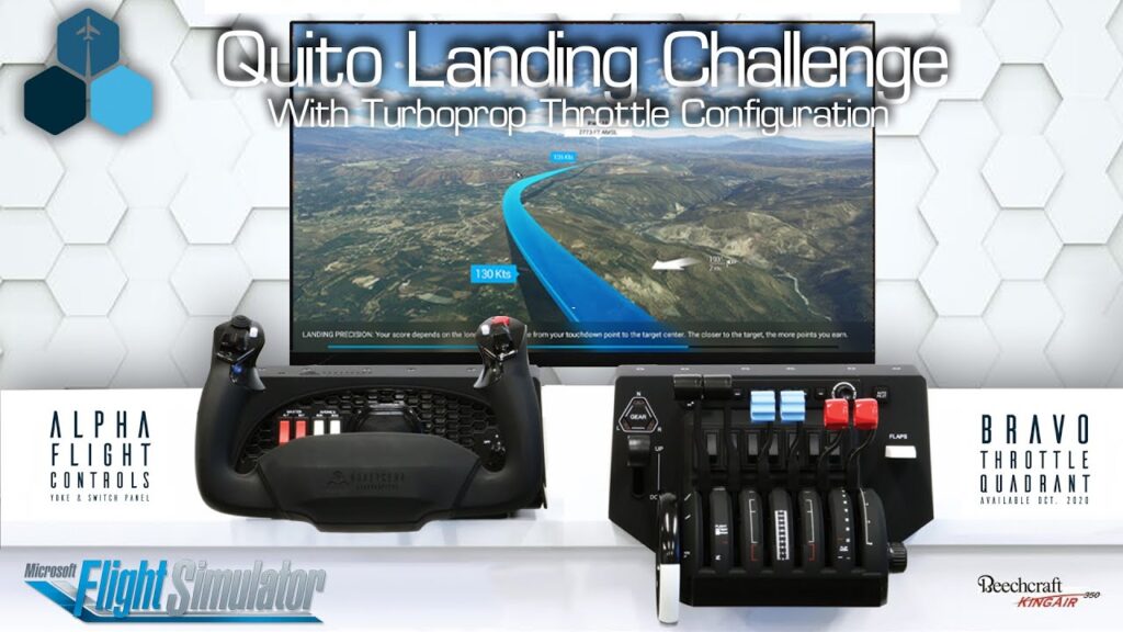 HoneyComb with Yoke and Throttle - Landing at Quito in MSFS Challenge Video