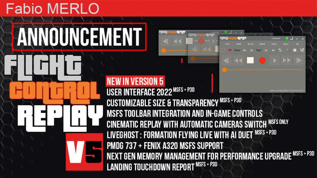 Fabio Merlo - Flight Control Replay 5 Announcement