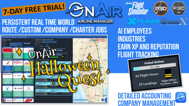 OnAir Airline Manager – Halloween Quest and New Promo Trailer